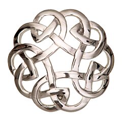 Celtic Interlacing Knot Plaid Brooch